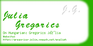 julia gregorics business card
